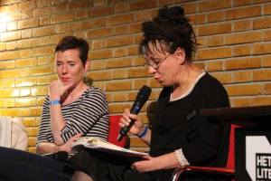 Tokarczuk leest uit hara werk tijdens City2Cities festival, Utrecht 2014.